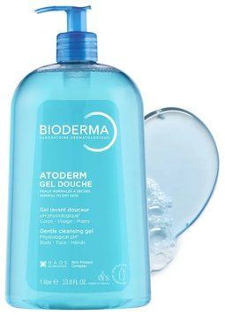 Биодерма Атодерм очищающий гель для душа для сухой кожи Bioderma Atoderm gel douche 1 литр 3401399372926 фото