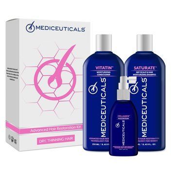 Набор для стимулирования роста волос для женщин увлажняющий Advanced Hair Restoration Kit Mediceuticals, 2х250 мл +125 мл MEDUT52010 фото