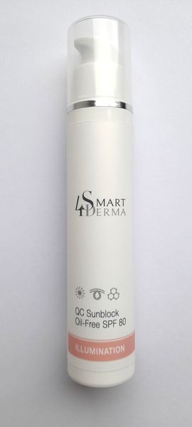 Smart4Derma Illumination QC Sunblock Oil-Free SPF 80 Антиоксидантный Ультра защитный крем SPF 80, 50мл 850 фото