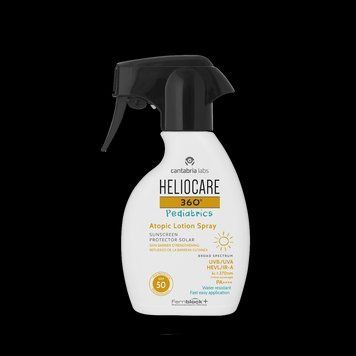 Дитячий сонцезахисний спрей для атопічної шкіри SPF 50 HELIOCARE 360&ordm; Pediatrics ATOPIC LOTION Spray CANTABRIA, 250 мл CANT17105 фото