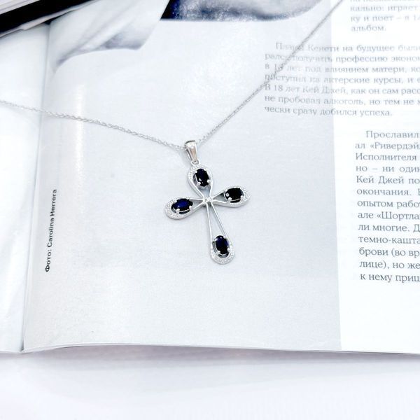 Срібне кольє з натуральним сапфіром 1.152ct, вага виробу 3,88 гр (2167631) 450500 розмір 2167631 фото Срібне кольє з натуральним сапфіром 1.152ct, вага виробу 3,88 гр (2167631) 450500 розмір 2167631 фото