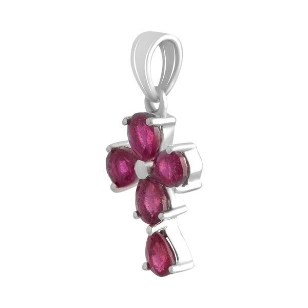 Срібний хрестик з рубіном 2.1ct (2139300) 2139300 фото