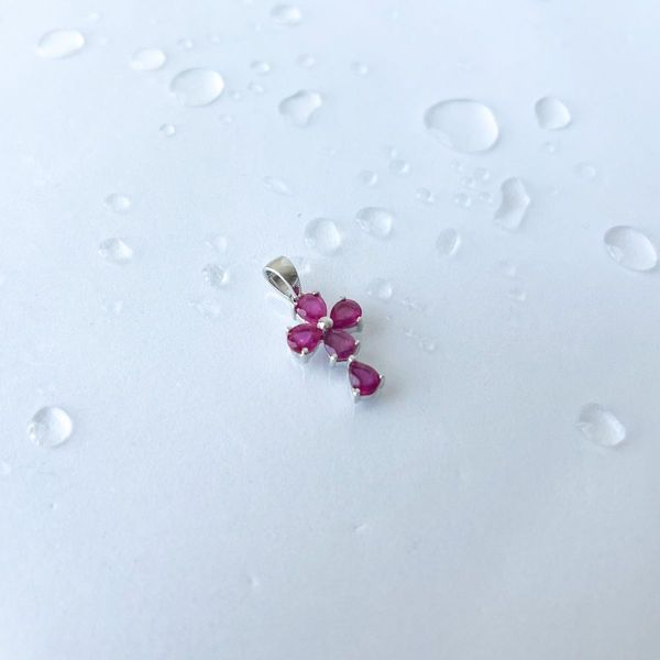 Срібний хрестик з рубіном 2.1ct (2139300) 2139300 фото