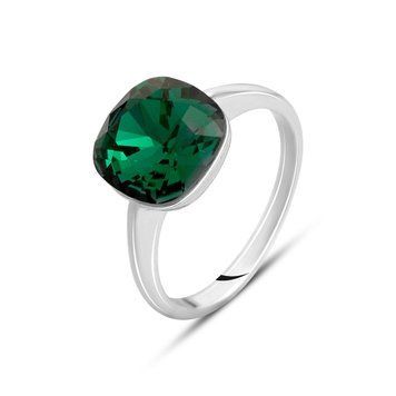 Серебряное кольцо с фианитами, вес изделия 3,15 гр (60001720) 18 размер 2146148green фото
