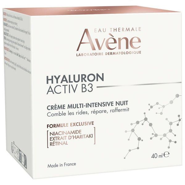 Авен Гіалурон Актив В3 Крем нічний мульти-інтенсивний Avene Hyaluron Activ B3 Cr&egrave;me multi-intensive nuit, 40 мл 3282770153200 фото
