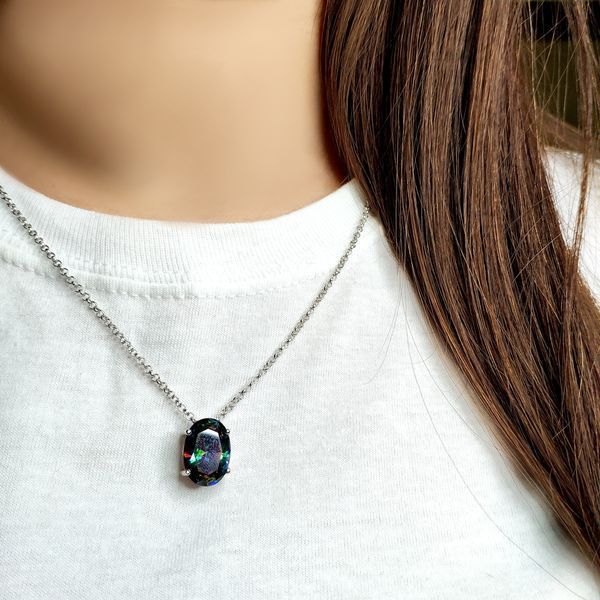 Серебряное колье с мистик топазом 9.78ct, вес изделия 7,11 гр (2126409) 500 размер 2126409 фото Серебряное колье с мистик топазом 9.78ct, вес изделия 7,11 гр (2126409) 500 размер 2126409 фото