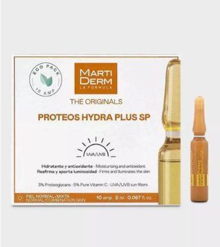 Мартидерм Солнцезащитные ампулы для лица MartiDerm The Originals Proteos Hydra Plus SP 10амп по 2 мл 8437000435150 фото
