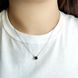 Серебряное колье с натуральным сапфиром 0.663ct, вес изделия 2,17 гр (2126614) 450500 размер 2126614 фото 3