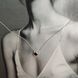 Серебряное колье с натуральным сапфиром 0.663ct, вес изделия 2,17 гр (2126614) 450500 размер 2126614 фото 4