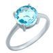 Срібна каблучка з натуральним топазом 2.692ct, вага виробу 2,81 гр (1077948) 18 розмір 1077948 фото 1