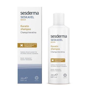 Сесдерма Seskavel Шампунь відновлювальний з кератином Sesderma Seskavel Repair Keratin Shampoo, 200 мл 40003532 фото