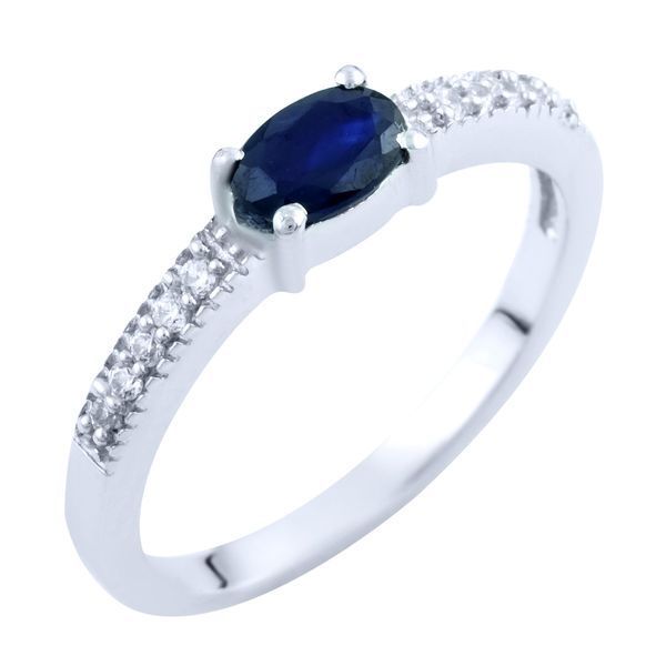 Срібна каблучка з натуральним сапфіром 0.823ct, вага виробу 2,19 гр (1762875) 18 розмір 1762875 фото Срібна каблучка з натуральним сапфіром 0.823ct, вага виробу 2,19 гр (1762875) 18 розмір 1762875 фото