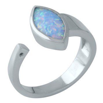 Серебряное кольцо с опалом 0.625ct, вес изделия 3,59 гр (1960622) 18 размер 1960622 фото