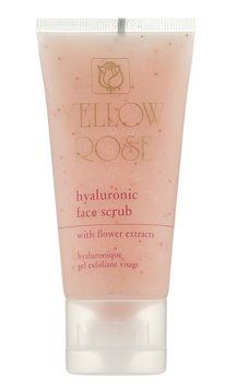 Скраб с гиалуроновой кислотой и цветочными экстрактамиHyaluronicface scrub with flowerextracts Yelow rose250мл 1070082 фото