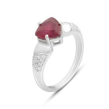 Серебряное кольцо с натуральным рубином 2.733ct, вес изделия 3,79 гр (2157878) 18 размер 2157878 фото