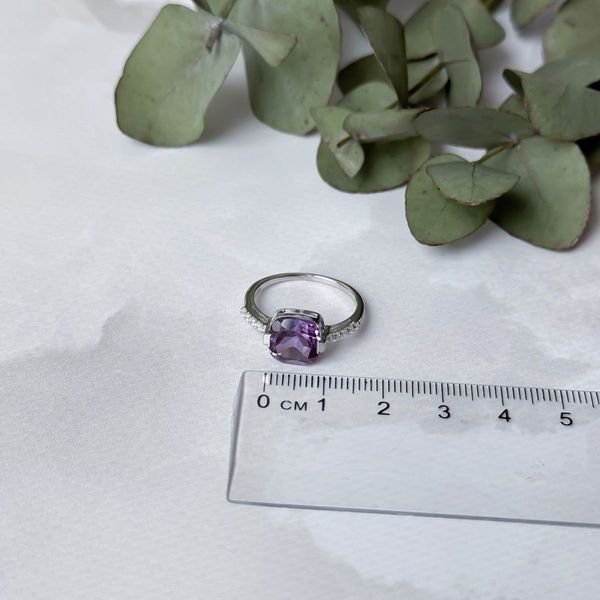 Срібна каблучка з олександритом 3.882ct, вага виробу 2,67 гр (1633649) 17 розмір 1633649 фото