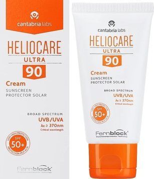 Сонцезахисний крем SPF90+ для нормальної та сухої шкіри HELIOCARE ULTRA CREAM SPF90+ CANTABRIA, 50 мл CANT19803 фото