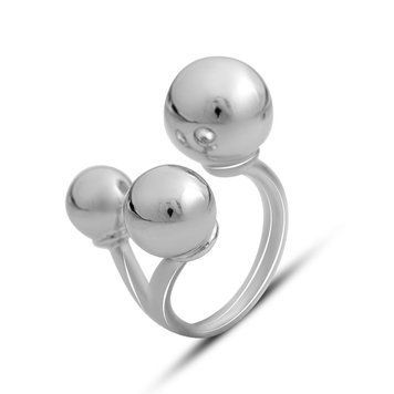 Серебряное кольцо с без камней, вес изделия 8,32 гр (2175704) 17.5 размер 2175704 фото