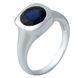 Серебряное кольцо с сапфиром nano 1.577ct, вес изделия 3,65 гр (2033080) 18 размер 2033080 фото 1