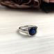 Серебряное кольцо с сапфиром nano 1.577ct, вес изделия 3,65 гр (2033080) 18 размер 2033080 фото 2