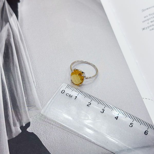 Серебряное кольцо с цитрином nano 3.801ct, вес изделия 2,43 гр (2172666) 17.5 размер 2172666 фото Серебряное кольцо с цитрином nano 3.801ct, вес изделия 2,43 гр (2172666) 17.5 размер 2172666 фото