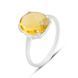 Серебряное кольцо с цитрином nano 3.801ct, вес изделия 2,43 гр (2172666) 17.5 размер 2172666 фото 1