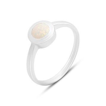 Серебряное кольцо с опалом 0.3ct, вес изделия 2,02 гр (1189450) 17.5 размер 1189450 фото