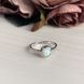 Срібна каблучка з опалом 0.3ct, вага виробу 2,02 гр (1189450) 17.5 розмір 1189450 фото 2