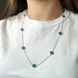 Серебряное колье с малахитом, вес изделия 9,68 гр (2128823) 600 размер 2128823 фото 3