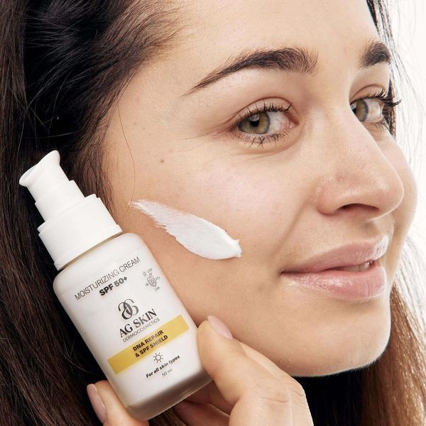 Зволожуючий крем з СПФ 50+ Moisturising cream SPF 50+ AG Skin 50 мл AG011 фото