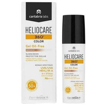 Тональний сонцезахисний гель на водній основі (тон бронз) HELIOCARE 360&ordm; Color Gel Oil-Free SPF 50+ CANTABRIA, 50 мл CANT14556 фото