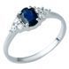 Срібна каблучка з натуральним сапфіром 1.335ct, вага виробу 2,35 гр (1938263) 17.5 розмір 1938263 фото 1