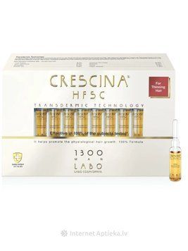 Средство для роста волос для мужчин HFSC Transdermic 1300 Crescina, 20 ампул UA00812 фото