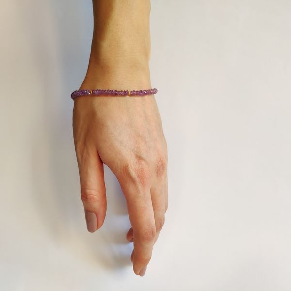 Срібний браслет з натуральним аметистом 21.269ct, вага виробу 5,95 гр (2118282) 2025 розмір 2118282 фото