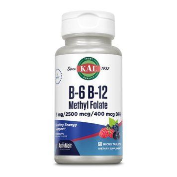 B6 B12 Methyl Folate - 60 tabs Mixed Berry 29611 фото