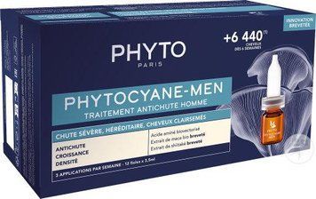 Фіто Фітоціан засіб від випадіння волосся для чоловіків Phyto Phytocyane Men Anti Hair Loss 12x 3,5 мл 3701436910303 фото