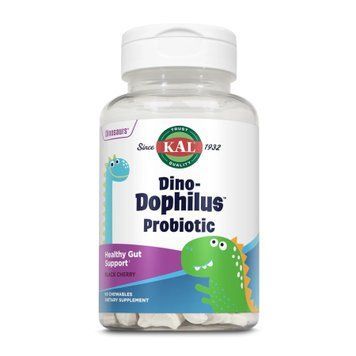 Dino-Dophilus&trade; Kids Probiotic - 60 chewables Black Cherry 29612 фото