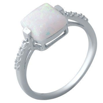 Серебряное кольцо с опалом 1.509ct, вес изделия 1,84 гр (2018469) 17.5 размер 2018469 фото