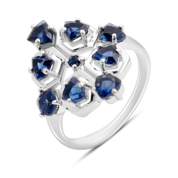 Серебряное кольцо с сапфиром nano 1.775ct, вес изделия 3,7 гр (2174653) 17 размер 2174653 фото Серебряное кольцо с сапфиром nano 1.775ct, вес изделия 3,7 гр (2174653) 17 размер 2174653 фото