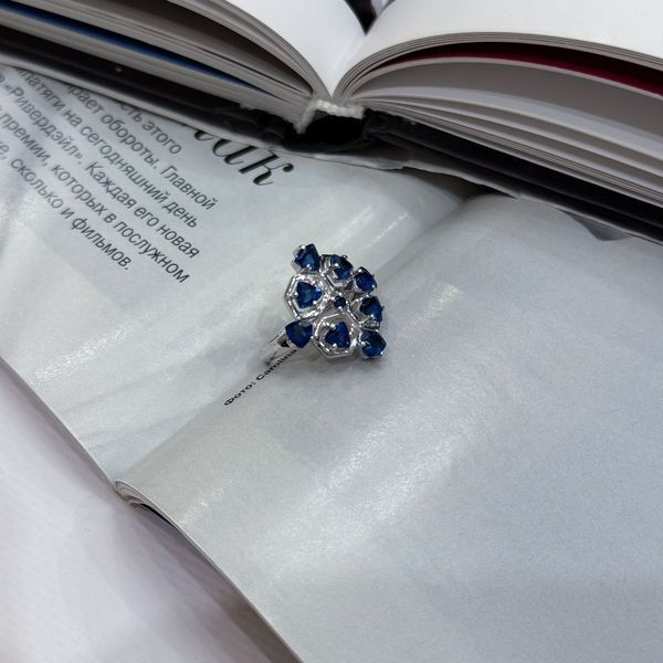 Серебряное кольцо с сапфиром nano 1.775ct, вес изделия 3,7 гр (2174653) 17 размер 2174653 фото Серебряное кольцо с сапфиром nano 1.775ct, вес изделия 3,7 гр (2174653) 17 размер 2174653 фото