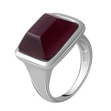 Серебряное кольцо с кошачьим глазом, вес изделия 7,62 гр (2053842) 18 размер 2053842 фото